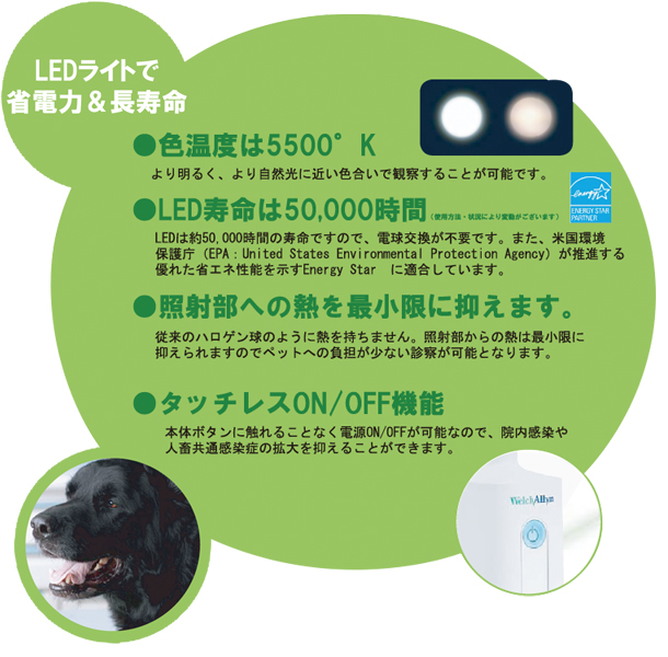 LEDライトで省電力&長寿命